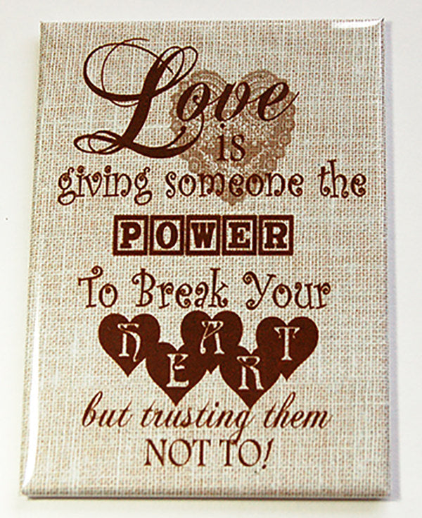 Love & Power Rectangle Magnet - Kelly's Handmade