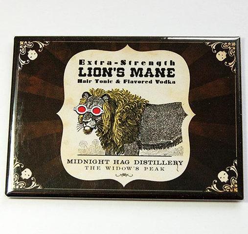 Lion's Mane Hair Tonic Rectangle Magnet - Kelly's Handmade