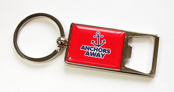 Anchors Away Keychain Bottle Opener - Kelly's Handmade