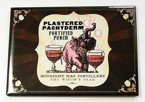 Plastered Pachyderm Fortified Punch Magnet - Kelly's Handmade