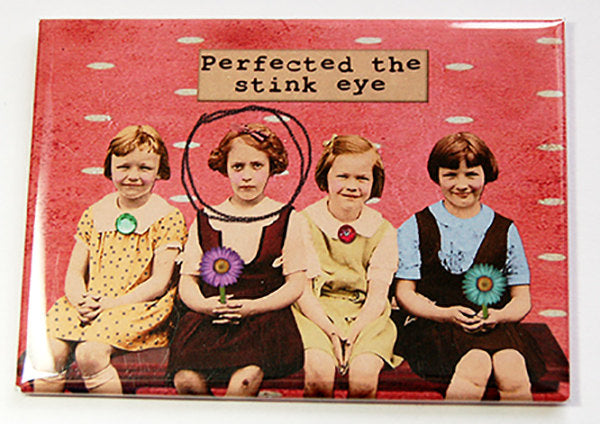 Perfected the Stink Eye Funny Rectangle Magnet - Kelly's Handmade