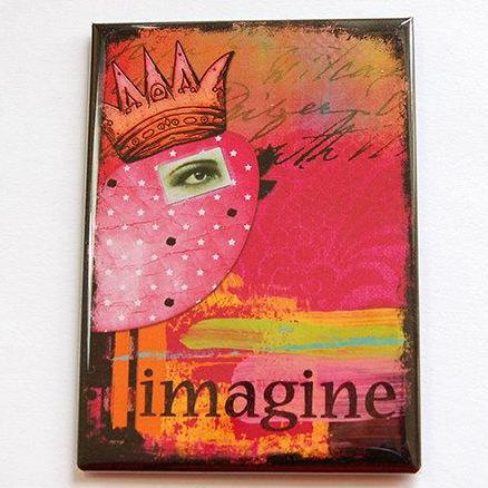 Imagine Rectangle Magnet - Kelly's Handmade