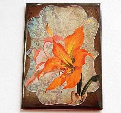 Tiger Lily Flower Rectangle Magnet - Kelly's Handmade