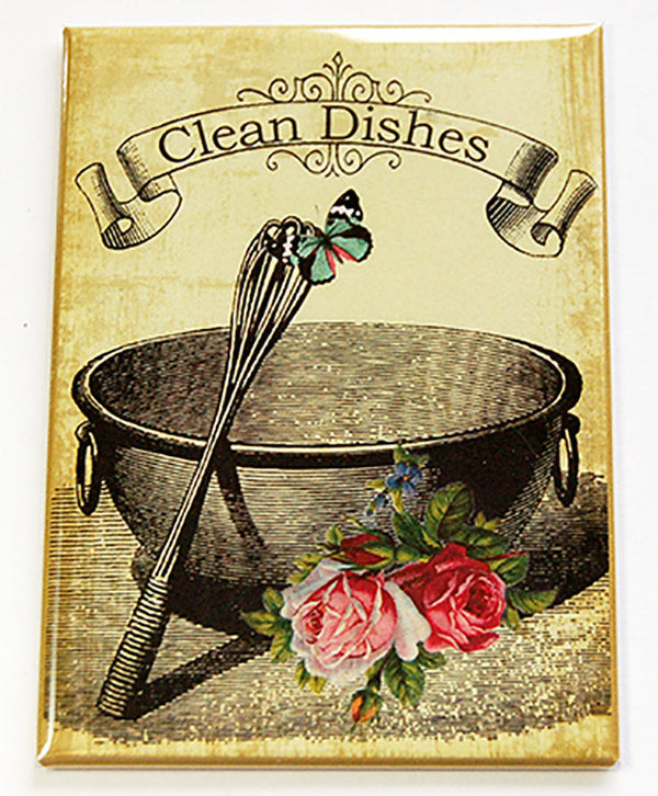 Bowl & Whisk Clean Dishes Dishwasher Magnet - Kelly's Handmade
