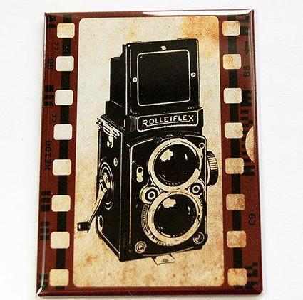 Retro Camera Rectangle Magnet - Kelly's Handmade