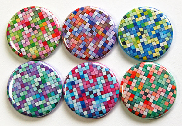 Marvelous Mosaics Set of Six Magnets - Kelly's Handmade