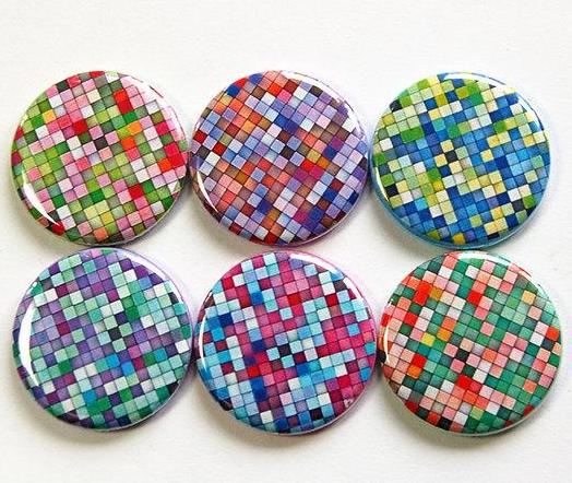 Marvelous Mosaics Set of Six Magnets - Kelly's Handmade