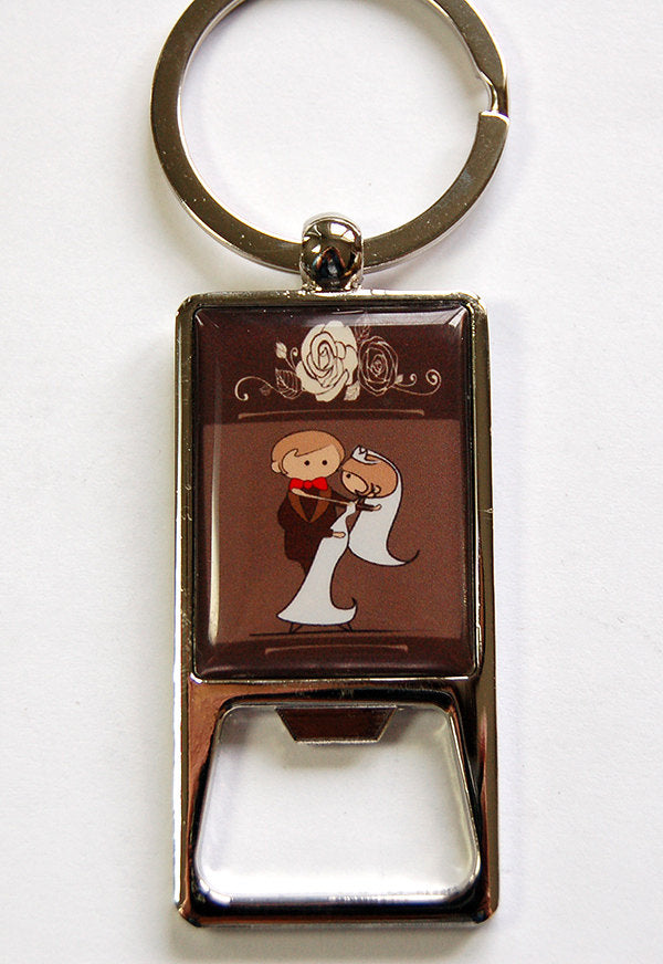 Wedding Favor Keychain Bottle Opener #1 - Kelly's Handmade