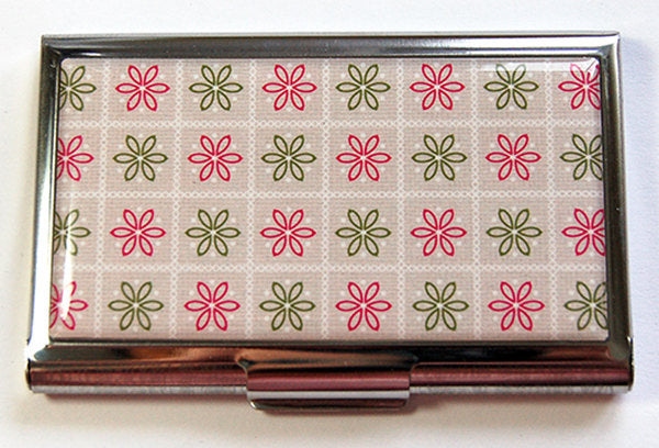 Embroidery Flowers Sewing Needle Case in Pink & Green - Kelly's Handmade
