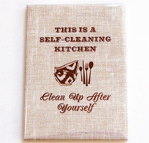 Self Cleaning Kitchen Rectangle Magnet - Kelly's Handmade