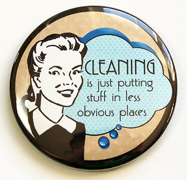 Retro Housewife Funny Cleaning Magnet - Kelly's Handmade