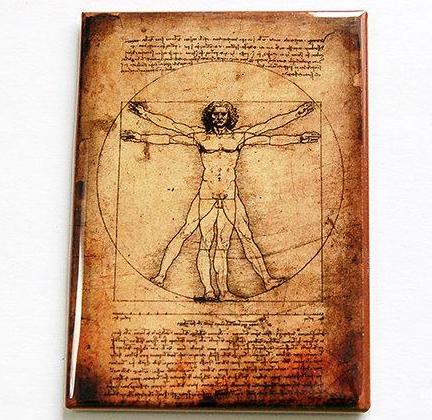 Vitruvian Man Magnet - Kelly's Handmade