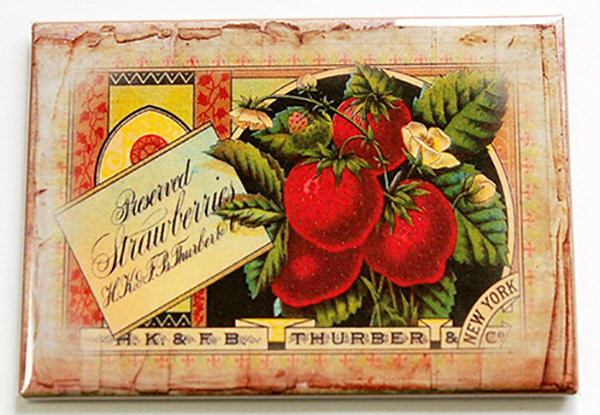 Seed Packet Strawberries Magnet - Kelly's Handmade