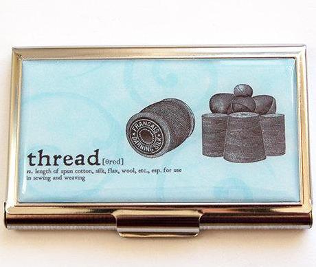 Thread Sewing Needle Case in Blue - Kelly's Handmade