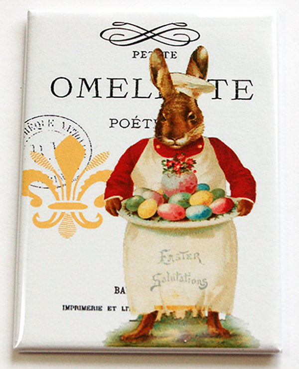 Easter Bunny & Eggs Rectangle Magnet - Kelly's Handmade