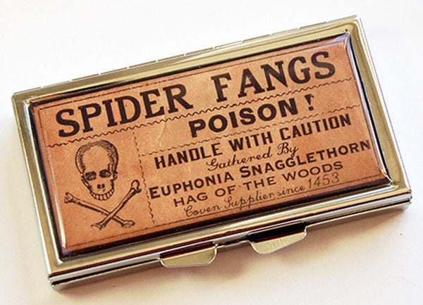 Spider Fangs Poison 7 Day Pill Case - Kelly's Handmade