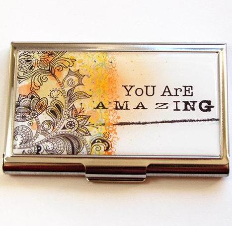You Are Amazing Business Card Case - Kelly's Handmade