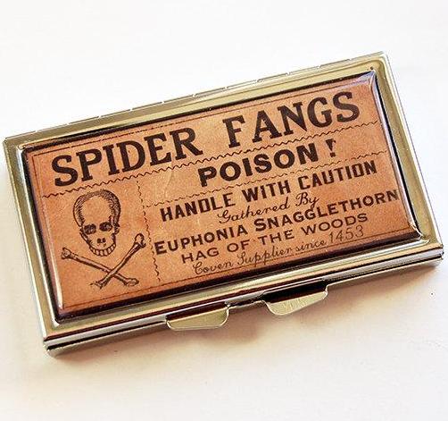 Spider Fangs Poison 7 Day Pill Case - Kelly's Handmade
