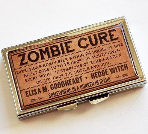 Zombie Cure 7 Day Pill Case - Kelly's Handmade