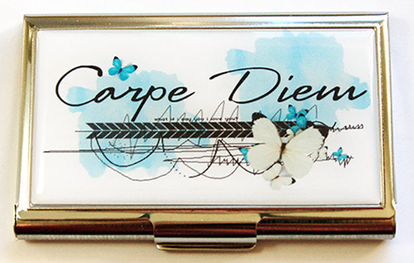 Carpe Diem Business Card Case - Kelly's Handmade