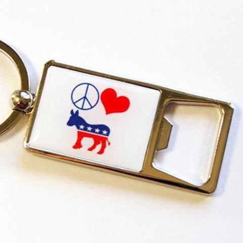 Democrat Keychain Bottle Opener - Kelly's Handmade