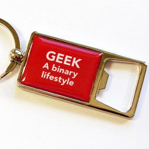 Geek Keychain Bottle Opener - Kelly's Handmade
