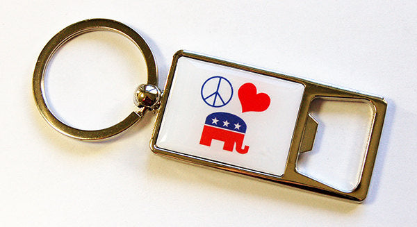 Republican Keychain Bottle Opener - Kelly's Handmade