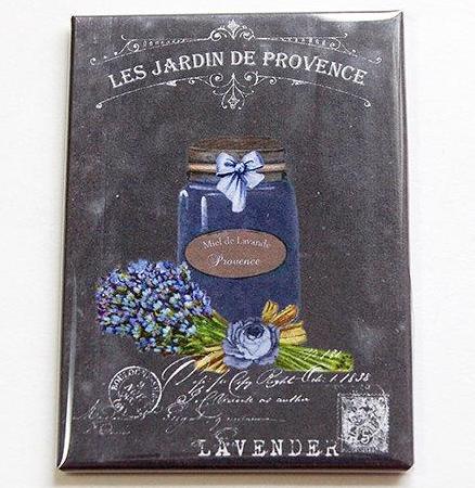 Lavender Faux Chalkboard Rectangle Magnet #2 - Kelly's Handmade