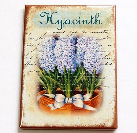 Hyacinth Flower Rectangle Magnet - Kelly's Handmade