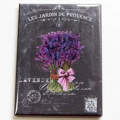 Lavender Faux Chalkboard Rectangle Magnet #1 - Kelly's Handmade