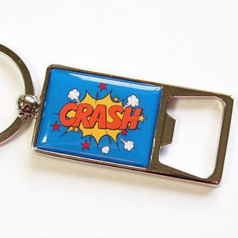 Crash! Keychain Bottle Opener - Kelly's Handmade