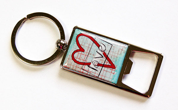 Heart Love Keychain Bottle Opener - Kelly's Handmade