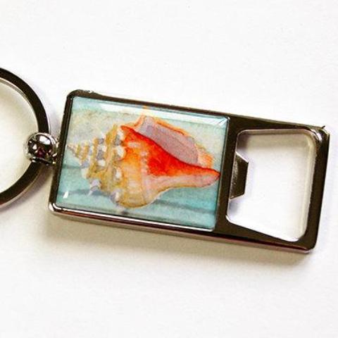Sea Shell Keychain Bottle Opener - Kelly's Handmade