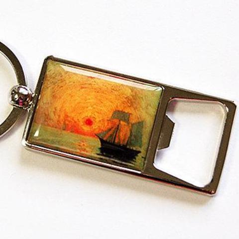 Sunset Sailboart Keychain Bottle Opener - Kelly's Handmade