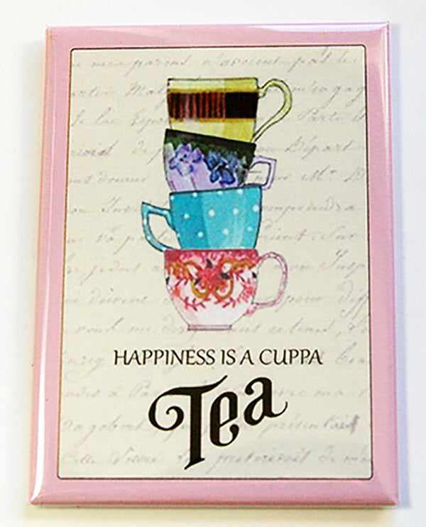 Happiness Is A Cuppa Tea Magnet - Kelly's Handmade
