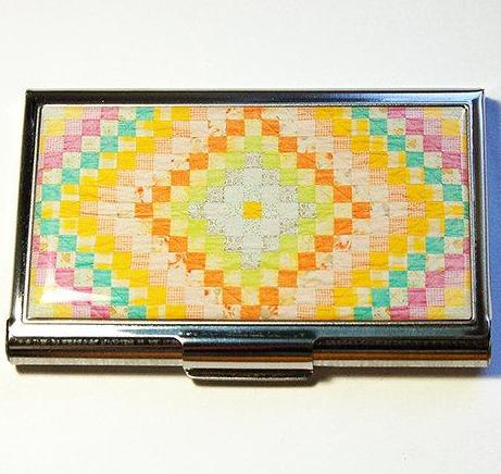 Patchwork Sewing Needle Case in Yellow - Kelly's Handmade