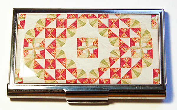 Patchwork Quilt Sewing Needle Case in Red & Green - Kelly's Handmade