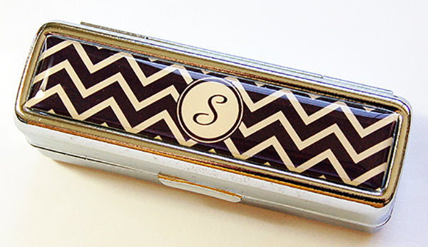 Chevron Monogram Lipstick Case Available in 3 Colors - Kelly's Handmade