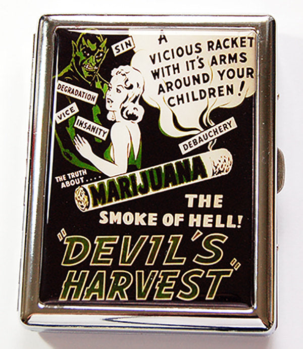 Devil's Harvest Funny Compact Cigarette Case - Kelly's Handmade