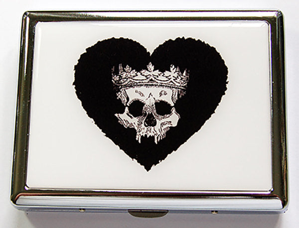 Skull in Heart Compact Cigarette Case - Kelly's Handmade