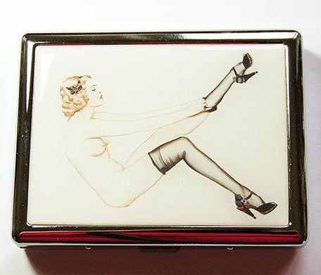 Stockings & Nothing Else Compact Cigarette Case - Kelly's Handmade