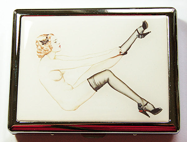 Stockings & Nothing Else Compact Cigarette Case - Kelly's Handmade