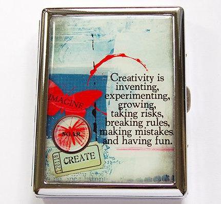 Creativity Compact Cigarette Case - Kelly's Handmade