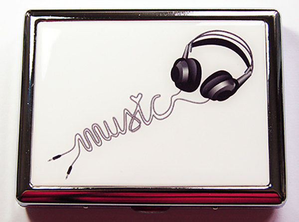 Music Headphones Compact Cigarette Case - Kelly's Handmade