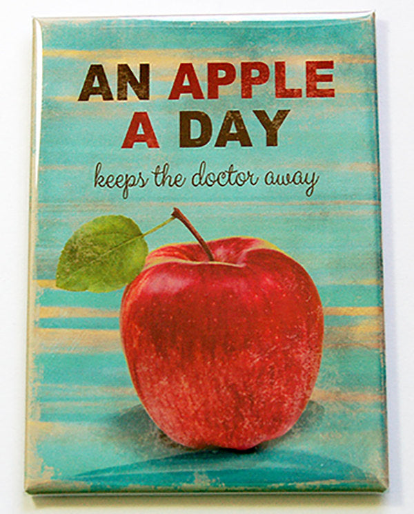 An Apple A Day Rectangle Magnet - Kelly's Handmade