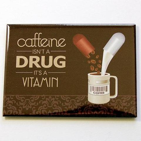 Coffee... It's A Vitamin Rectangle Magnet - Kelly's Handmade