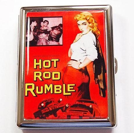 Hot Rod Rumble Slim Cigarette Case - Kelly's Handmade
