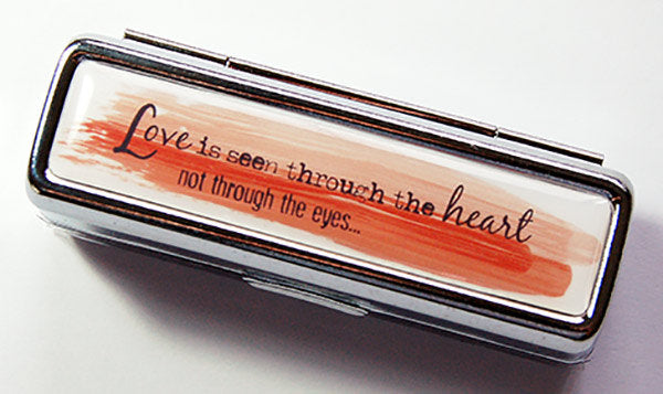 Love Is Seen Through The Heart Lipstick Case - Kelly's Handmade