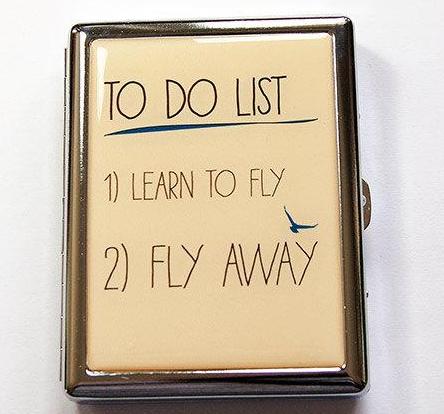 Fly Away Compact Cigarette case - Kelly's Handmade