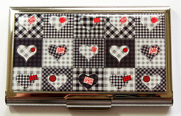 Hearts & Gingham Sewing Needle Case - Kelly's Handmade